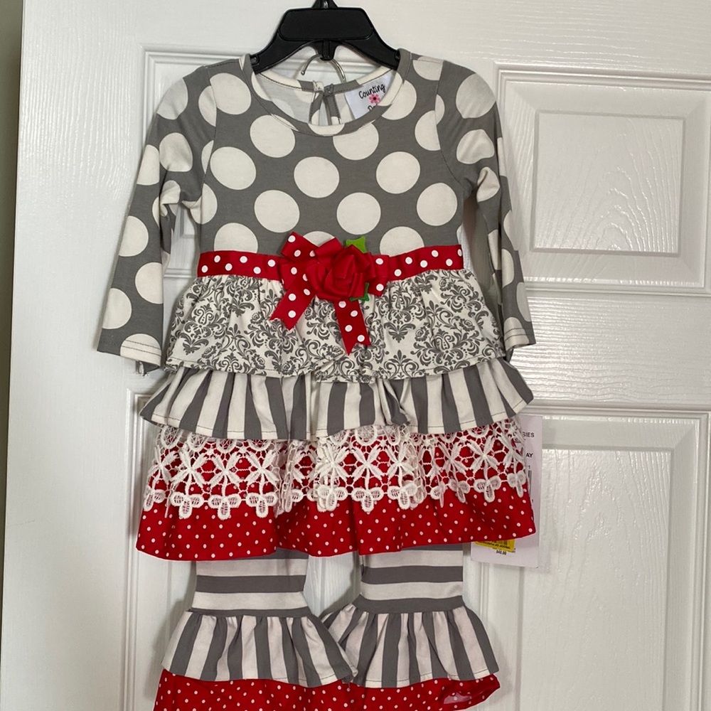 Counting Daisies 2-piece Toddler Set, NWT